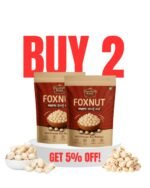Premium Raw Foxnuts (Makhana) – Healthy & Crunchy Snack (Pack of 2 × 150g) | Special Offer – 5% Off